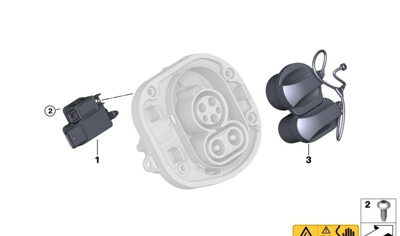 Tapa de cubierta OEM 61139343121 para BMW I01, F56. Original BMW.