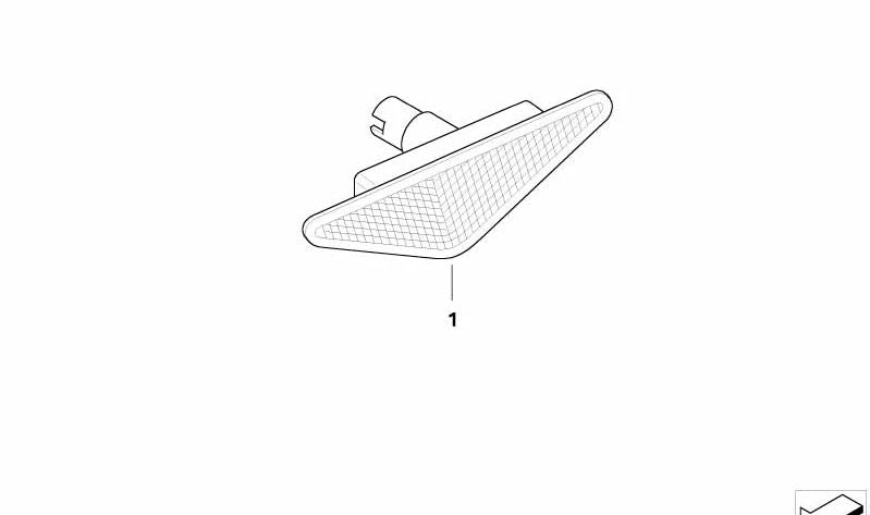 Luz indicadora do lado esquerdo OEM 63136920685 para BMW E46. BMW originais.