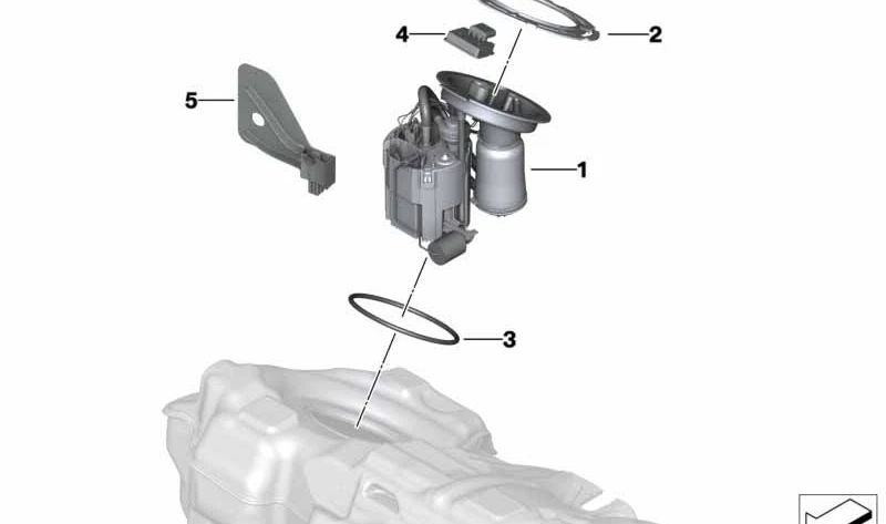 Pompe à carburant OEM 16117473446 pour BMW G20, G21, G22, G23, G26. BMW d'origine.