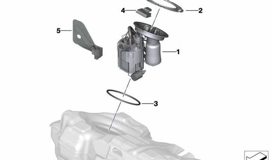 Bomba de combustible OEM 16117473446 para BMW G20, G21, G22, G23, G26. Original BMW.