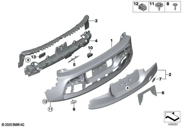 Soporte Cámara de Marcha Atrás para BMW i I01, I01N (OEM 51127305103). Original BMW