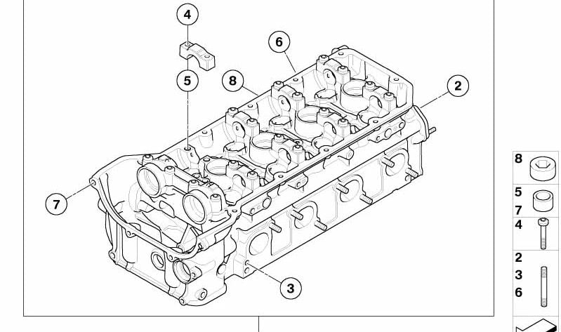 Casquillo de ajuste para BMW E90, E92, E93, E60, E61N, E63, E64 (OEM 11127833232). Original BMW