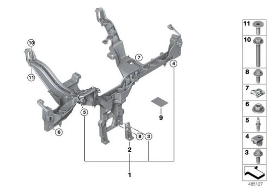 Soporte del panel de instrumentos para BMW I01, I01N (OEM 51459265944). Original BMW