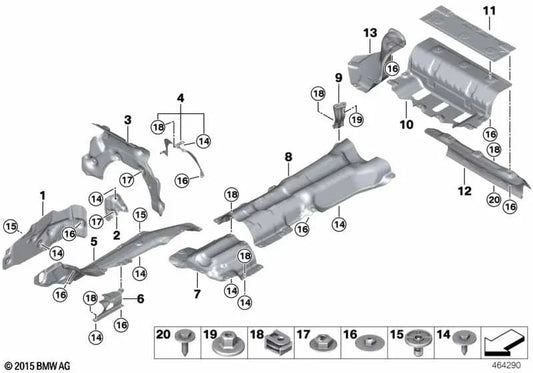 Aislamiento Térmico del Depósito para BMW G11, G11N (OEM 51487348359). Original BMW