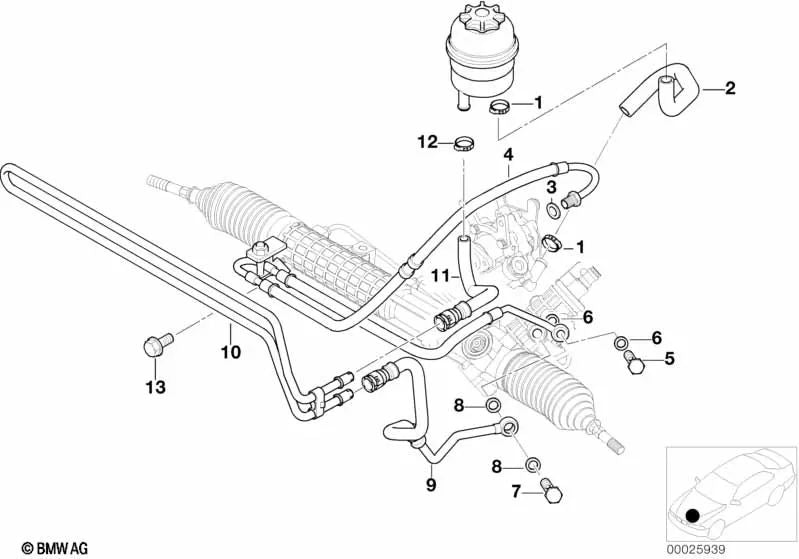 Rücklaufrohr für BMW E46 (OEM 32416796382). Original BMW