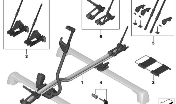 Kit de repuestos para BMW F54, F55, F56, F60, F65, F66, J05, R50, R53, R55, R56, R60, R61, U25 (OEM 82792469481). Original BMW