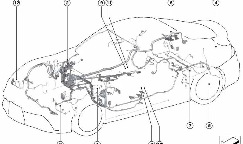 Carcasa de enchufe no codificada para BMW E81, E82, E87, E88, F40, F44, G87, E90, E91, E92, E93, G20, G21, G28, G80, G81, G22, G23, G26, G82, G83, G60, G61, G68, G90, G14, G15, G16, E84, G45, E89, G29, y para MINI R56  (OEM 61136925586). Original BMW