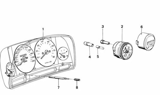 Tacómetro para BMW Serie 5 E12 (OEM 62131362447). Original BMW