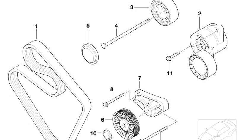 Polea de Desvío para BMW E85 (OEM 11287509508). Original BMW