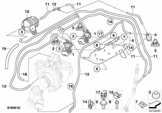 Unterstützung für BMW 1er E81, E82, E87N, E88 (OEM 11657811833). Original BMW.