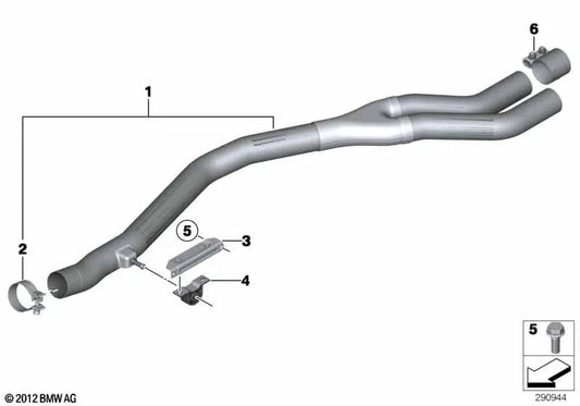 Vorderrohrträger für BMW E70N, E71 (OEM 18308572038). Original BMW.