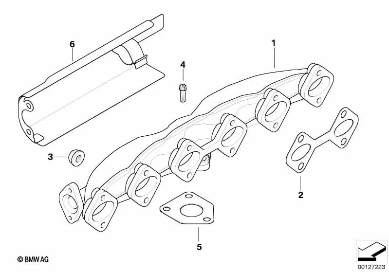 Colector de Escape para BMW E46, E60, E61, E65, E83, E53 (OEM 11627788422). Original BMW