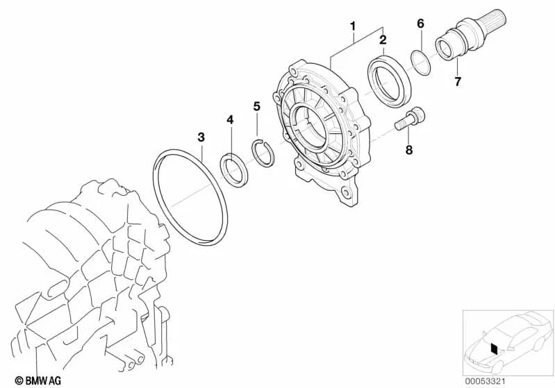 Juego de calas de ajuste para BMW E34, E39, E32, E38, E31, E53, E52 (OEM 24231421555). Original BMW