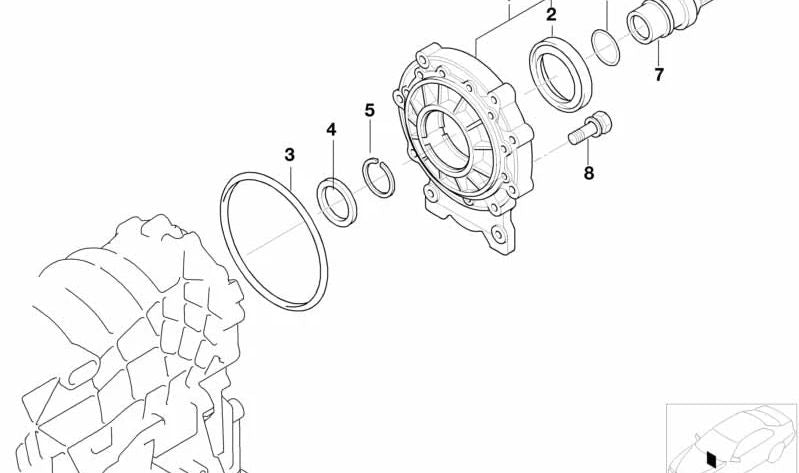 O-Ring para BMW Serie 5 E34, E39, Serie 7 E32, E38, Serie 8 E31, X5 E53, Z8 E52 (OEM 24131421143). Original BMW