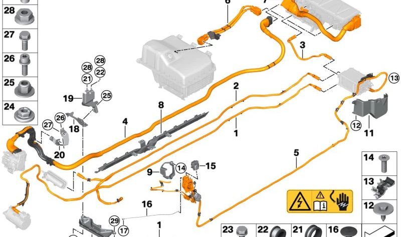 Actuador de cerradura para tapa de carga OEM 61139336600 para BMW F45, F30, G20, G21, G30, G31, G11, G12, F48, F39, G01, F15, G05, i3 (I01). Original BMW.