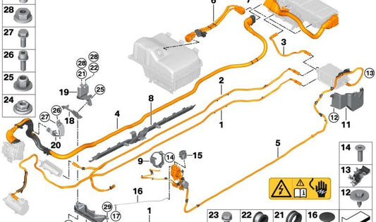 Blocca l'attuatore per copertura di carico OEM 61139336600 per BMW F45, F30, G20, G21, G30, G31, G11, G12, F48, F39, G01, F15, G05, I3 (I01). BMW originale.