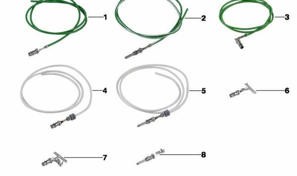 Contacto redondo 2.5 para BMW Serie 5 F07, F10, F11, F18, G30, G31, G38, F90, Serie 6 F06, F12, F13, G32, Serie 7 F01, F02, F04, G11, G12, X1 F48, X2 F39, X3 F97, G01, G08, X4 F98, G02, X5 F15, F85, G18, X6 F16, F86, Z4 G29 (OEM 61135A7DDD5). Original BMW