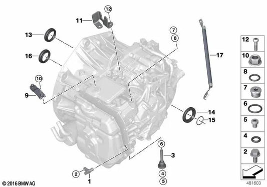 O-Ring for BMW F52, F45, F46, I12, I15, F48, F49, F39, MINI F54, F55, F56, F57, F60 (OEM 24278627917). Genuine BMW