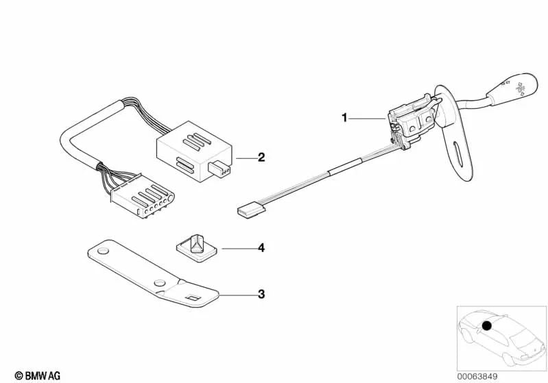 Interface de control de velocidad para BMW Z8 E52 (OEM 65718380054). Original BMW