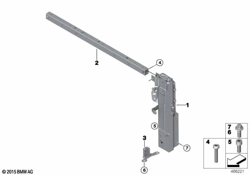 Tornillo de asa M8x16 para BMW Serie 1 F20, F21 Serie 3 F30, F31 y MINI F57, R55, R56, R57, R58, R59, R60, R61 (OEM 07119908222). Original BMW