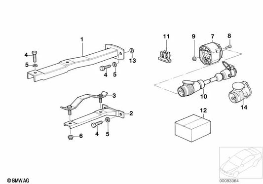 Juego de piezas mecánicas para BMW E36 (OEM 71601182655). Original BMW