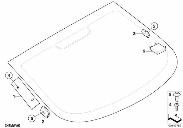 Amplificador de antena Diversity para BMW E63, E63N (OEM 65209167108). Original BMW.