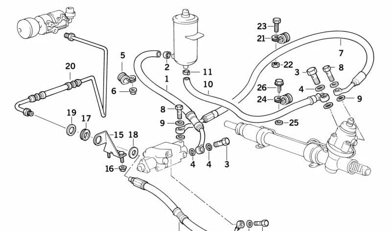 Arandela OEM 11511710171 para BMW E34, E32, E38, E31. Original BMW.