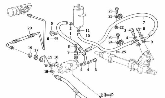 Arandela OEM 11511710171 para BMW E34, E32, E38, E31. Original BMW.