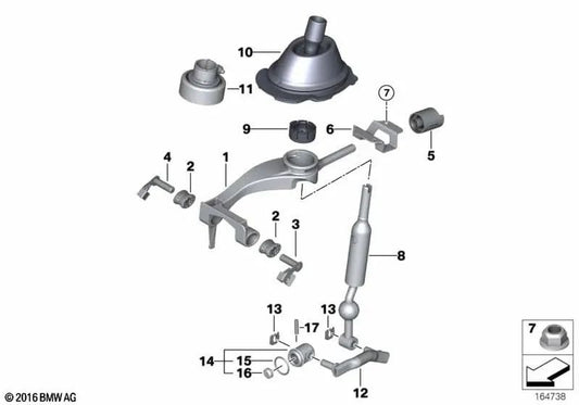 Vibration damper for BMW E90, E90N, E91, E91N, E92, E92N, E93, E60, E61 (OEM 25117530511). Original BMW