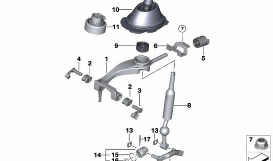 ALVAÇÃO DE MUDANÇA OEM 25117557350 para BMW E81, E82, E87, E88. BMW original.