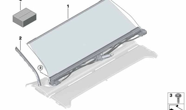 Guía de dirección derecha para BMW G11, G12 (OEM 51467425732). Original BMW