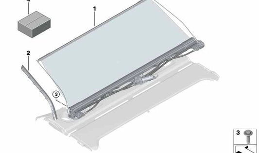 Guía de deslizamiento izquierda para BMW G11N, G12N (OEM 51467425731). Original BMW