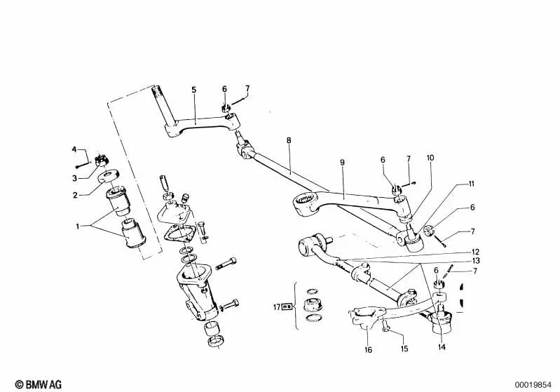 Lenkhebel para BMW F10, F11, F12, F13 (OEM 32212475050). Original BMW