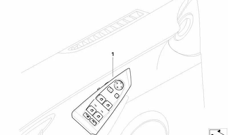 Interruptor Elevador de Ventana para BMW Serie 6 E63, E63N (OEM 61316939127). Original BMW.