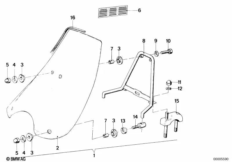 Windshield for BMW E46, F30, F80 (OEM 46632307331). Genuine BMW