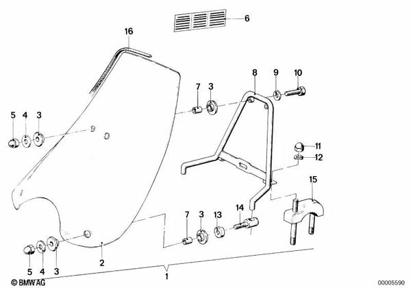 Parabrisas para BMW E46, F30, F80 (OEM 46632307331). Original BMW