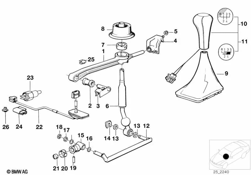 3-pole switch for BMW 3 Series E21, E30 5 Series E12, E28, E34 6 Series E24 7 Series E23 (OEM 23141207833). Genuine BMW