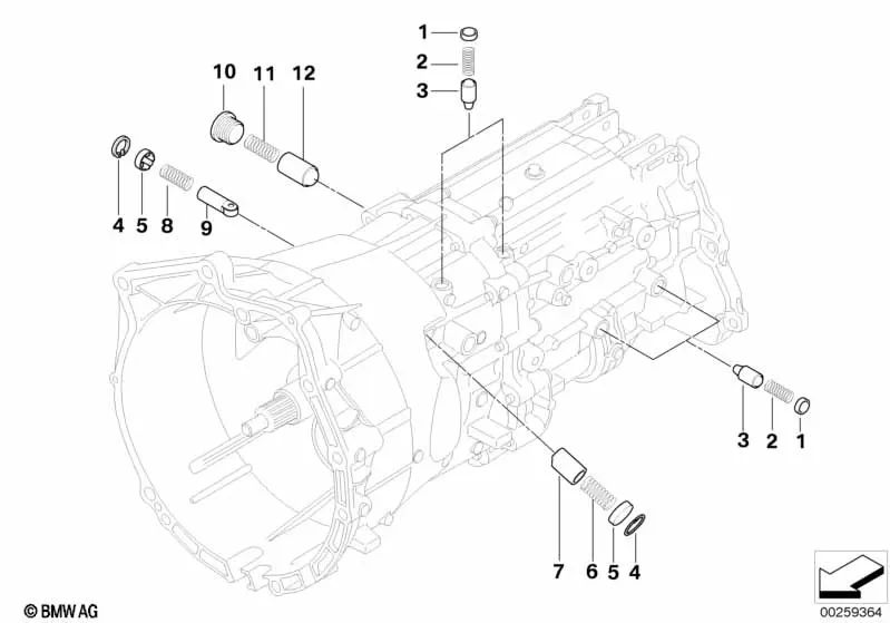 Rastabolzen para BMW Serie 1 E81, E82, E87, E88, Serie 3 E46, E90, E91, E92, E93, Serie 5 E60, E61, Serie 6 E63, E64, X1 E84, X3 E83, X5 E53, Z4 E85, E86 (OEM 23317543221). Original BMW.