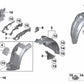 Cobertura hueco soporte de resorte izquierdo para BMW Serie 1 E81, E82, E87, E87N, E88 Serie 3 E90, E90N, E91, E91N, E92, E92N, E93, E93N X1 E84 (OEM 51717127351). Original BMW