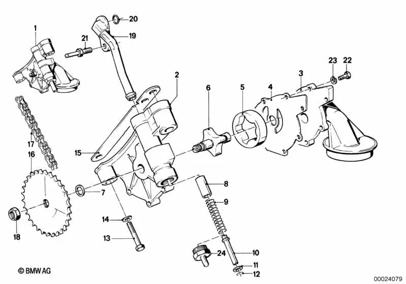 Perno de soporte para BMW Serie 3 E21, E30 Serie 5 E12, E28 (OEM 11411250426). Original BMW.