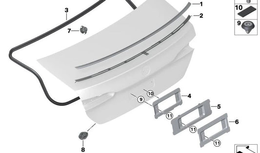 Dispositivo de advertencia para BMW Serie 1 F40, F70, Serie 2 F45, F46, U06, Serie 3 G20, G21, G28, G80, G81, Serie 4 G22, G26, G82, Serie 5 F90, G30, G31, G38, G60, G61, G68, G90, Serie 7 G70, i I20, X1 F48, U11, X2 F39, U10, X3 F97, G01, G08, G45, X4 F9