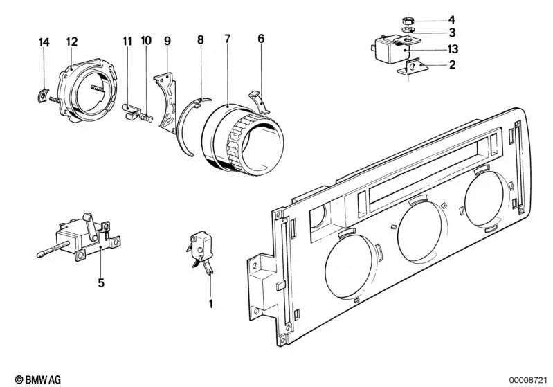 Halteplatte für BMW E24 (OEM 64111359610). Original BMW.