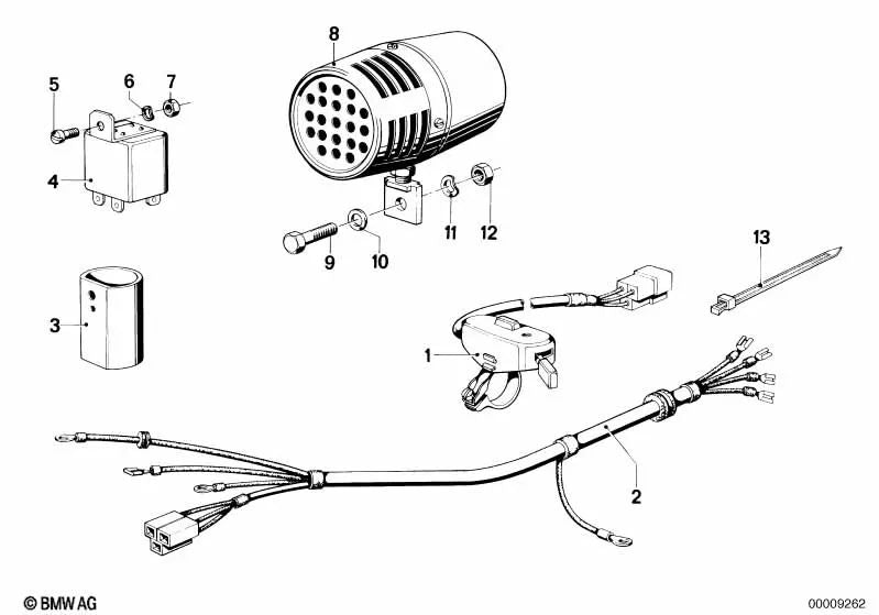 Relé para BMW E12, E28, E24, E23 (OEM 61321358198). Original BMW