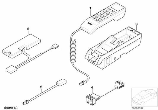 Teléfono con teclado y red GSM para BMW E36, E46, E39, E38, E31, E53 (OEM 84116907670). Original BMW.