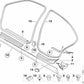 Cubierta de entrada trasera derecha para BMW Serie 3 E46 (OEM 51478233474). Original BMW