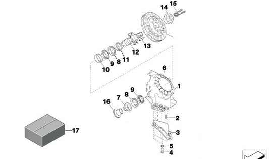 OEM Crankshand Drinking Ring 62102486024 for BMW E81, E82, E87, E88, E90, E91, E92, E93, F20, F21, F22, F23, F30, F31, F32, F33, F34, F36, X1 E84, X3 F25, X4 F26. Original BMW.