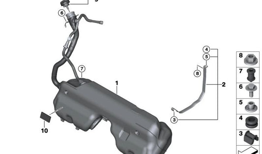 Banda de Tensión para BMW Z4 E89 (OEM 16117232088). Original BMW.