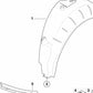 Cubierta del paso de rueda trasera derecha para BMW Serie 3 E93, E93N (OEM 51718044648). Original BMW