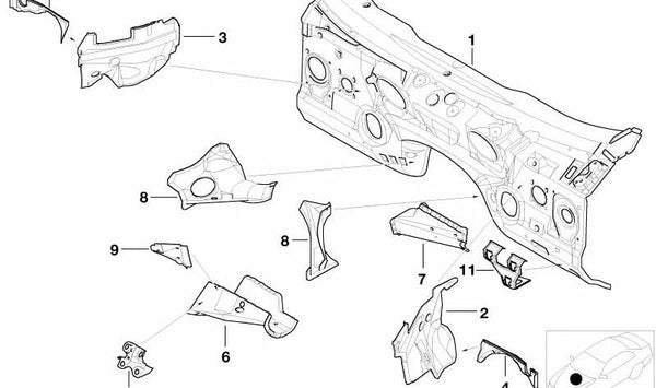 Soporte de Calefactor Estacionario para BMW E39, E38 (OEM 41118167258). Original BMW