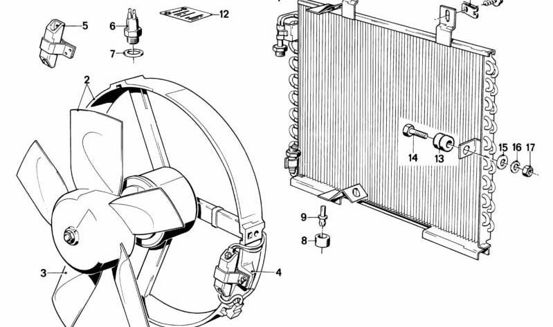 Interruptor de Temperatura para BMW E21, E30 Serie 3, E12, E28 Serie 5, E24 Serie 6, E23 Serie 7 (OEM 61311364273). Original BMW.